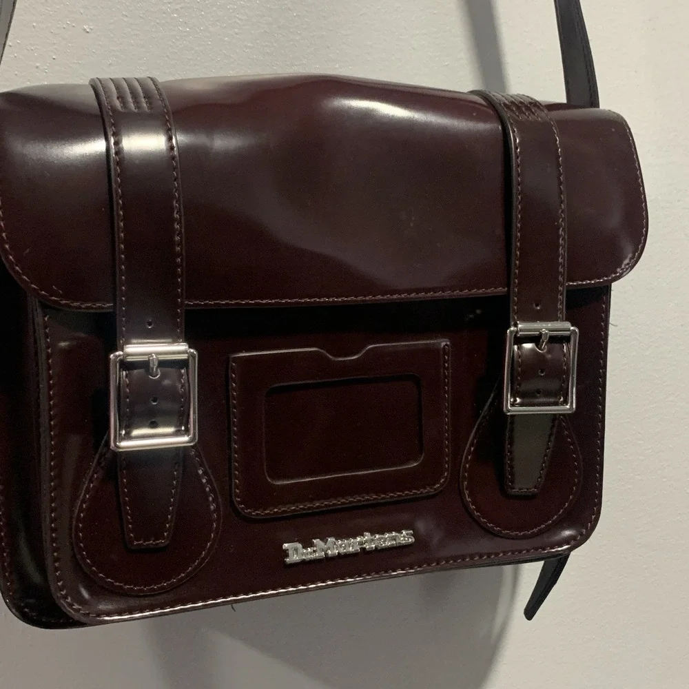 Dr. Martens 11 Inch Vegan Messenger Bag Cherry Red Oxford Crossbody